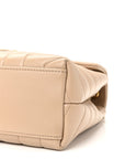 Calfskin Y Quilted Monogram Small Loulou Chain Satchel Dark Beige