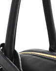 Re-Nylon Saffiano Medium Re-Edition 1978 Two Handle Bag Black