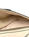 Grained Calfskin Saddle Bag White