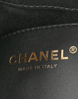 Suede Quilted Small CHNL 25 Handbag Black