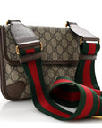 GG Supreme Monogram Web Small Neo Vintage Double Flap Messenger Bag Beige New Acero