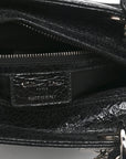 Ceramic Effect Deerskin Jeweled Swan Lady D1OR Black