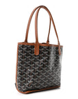 Goyardine Reversible Mini Anjou Black Gold