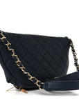 Caviar Quilted Business Affinity Waist Belt Bag Navy