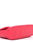 Lambskin Quilted Large CHNL 19 Flap Dark Pink