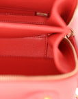 Caviar Quilted Small CC Filigree Vanity Case Coral