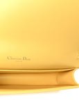 Calfskin Satin Bead Embroidery Lady D1OR Clutch Gold Yellow