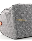 Monogram Denim Speedy Soft 30 Washed Gray