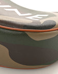 Canvas Calfskin Camouflage Ava Logo Triomphe Shoulder Bag Khaki