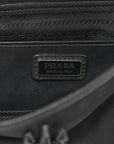 Re-Nylon Saffiano Triangle Shoulder Bag Black