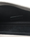 Grain De Poudre Matelasse Chevron Monogram Envelope Clutch Fog