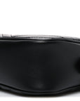 Calfskin Matelasse Monochrome Small GG Marmont Chain Shoulder Bag Black