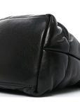 Lambskin Quilted Medium Loulou Puffer Monogram Chain Satchel Black