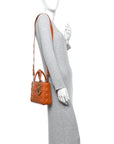 Lambskin Cannage Small Lucky Badges My Lady D1OR Orange