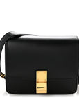 Box Calfskin Small Classic Box Flap Bag Black