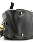 Lambskin Tag Bowling Bag Black