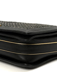 Braided Sheepskin Large Boy Reverso Flap Black