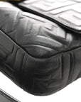 Nappa FF 1974 Embossed Large Baguette Black