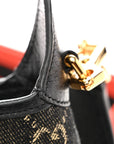 Jacquard Black Denim GG Monogram Textured Dollar Calfskin Mini Jackie 1961 Hobo Black Ivory