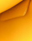 Fluffy Shearling Triomphe Claude Chain Shoulder Bag Yellow
