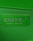 Patent Quilted Small Boy Flap Green