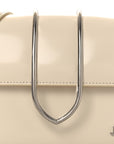 Smooth Calfskin Metal Flap Le Grand Bambino Light Ivory
