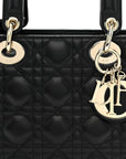 Lambskin Cannage Small My ABCD1OR Lady D1OR Black