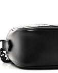 Calfskin Matelasse Monochrome Small GG Marmont Chain Shoulder Bag Black