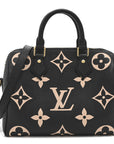 Empreinte Monogram Giant Speedy Bandouliere 25 Black Beige