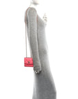 Lambskin Quilted Mini Trendy CC Chain Wallet Pink
