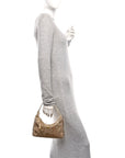 Satin Crystal Mini Re-Edition 2000 Bag Platino