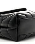 Calfskin Y Quilted Monogram Toy Loulou Crossbody Bag Black