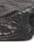 Snakeskin Rock and Chain Hobo Black