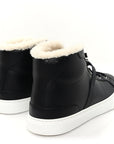 Calfskin Woolskin Daydream Sneakers 39 Black Ecru