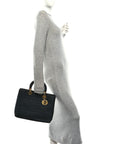 Nylon Cannage Large Lady D1OR Black