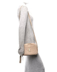 Calfskin Matelasse Monogram Lou Camera Bag Dark Beige