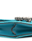 Velvet Super Mini Dionysus Shoulder Bag Pavone Cyan