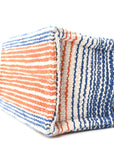 Canvas Calfskin Striped Triomphe Small Cabas Thais Multicolor