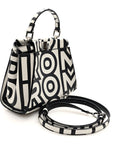 X MARC JACOBS Nappa Mini Peekaboo I SEE U Satchel Black White