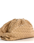 Nappa Maxi Intrecciato The Pouch Oversized Clutch Almond