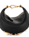 Vitello Grace Matte Nano FNDIgraphy Hobo Charm Black