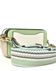 Saffiano Small Snapshot Camera Bag Mint Multicolor