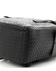 Calfskin Intrecciato Sassolungo Backpack Black Multicolor