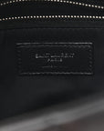 Lambskin Quilted Small Loulou Puffer Monogram Chain Satchel Black