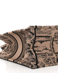 Canvas Embroidered Medium Plan De Paris Book Tote Beige Multi
