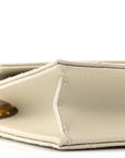 Grain De Poudre Matelasse Chevron Monogram Envelope Chain Wallet Crema Soft
