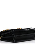 Lambskin Quilted Coco Clips Mini Wallet On Chain WOC Black