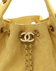 Suede Quilted Mini CHNL 25 Handbag Yellow