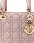 Pearly Lambskin Cannage Medium Lady D1OR Lotus