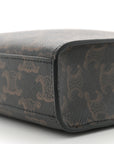 Triomphe Canvas Calfskin Mini Vertical Cabas Tan